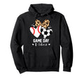 Game Day Vibes Funny Soccer Baseball Hoodie - Trendy Graphic for Adults
