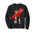 Dabbing Soccer Morocco Jersey Sweatshirt - Graphic Print Men Women
