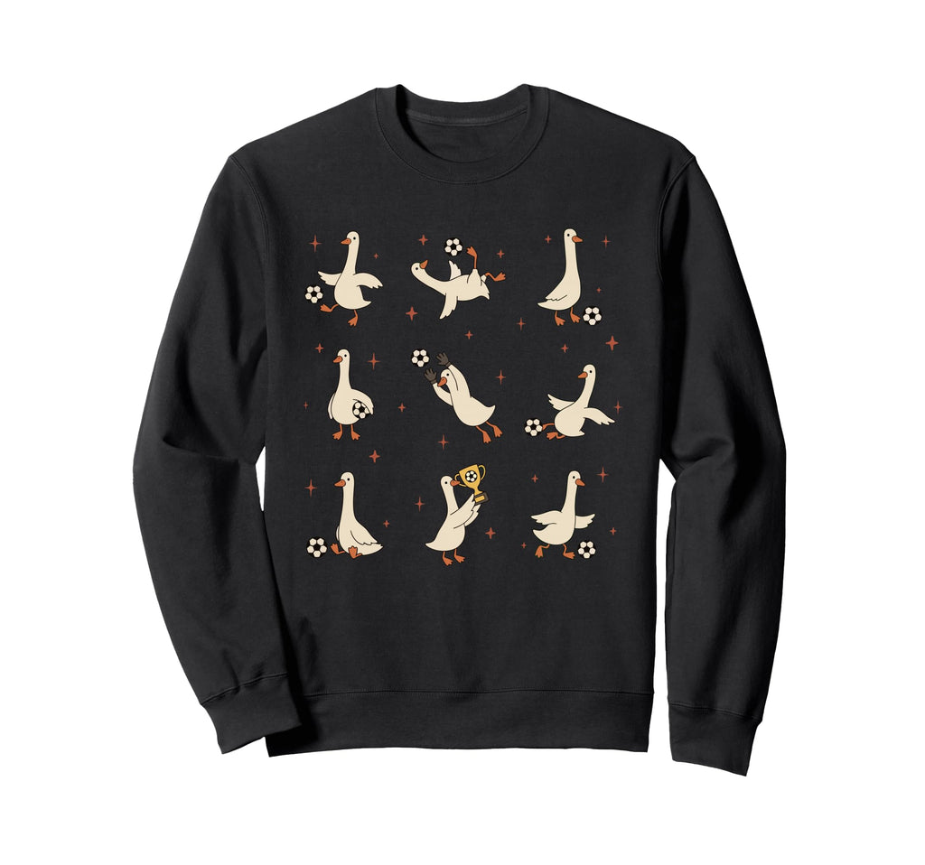 Funny Silly Goose Soccer Game Day Sweatshirt - Aesthetic Graphic Unisex