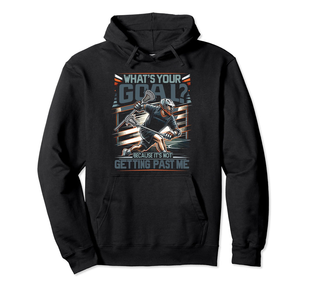 Funny Lax Goalkeeper Lacrosse Goalie Hoodie - Graphic Print for Adults