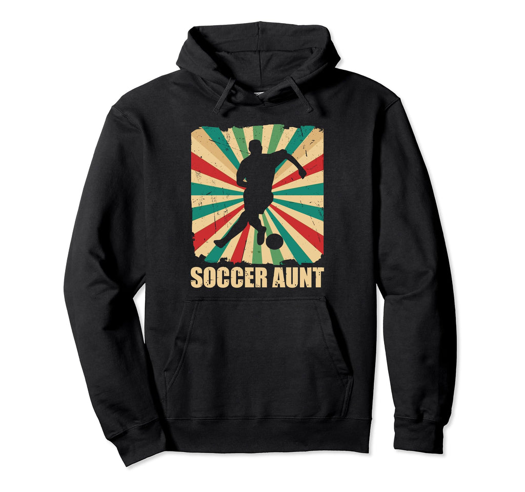 Soccer Aunt Proud Auntie Soccer Player Hoodie - Novelty Apparel Unisex