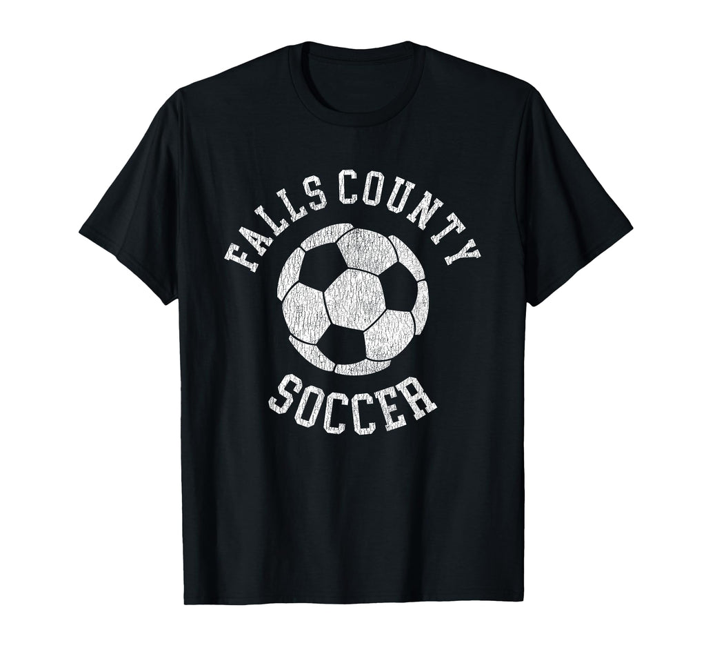 Falls County Soccer Distressed 90S T-Shirt - Trendy Graphic Men Women