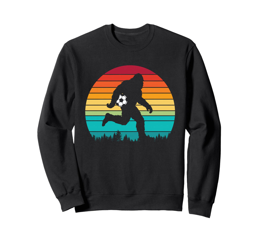 Bigfoot Sasquatch Playing Soccer Sweatshirt - Custom Art Print Unisex
