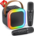 Mini Karaoke Machine for Kids Adults, Portable Bluetooth Speaker with 2 Wireless Karaoke Microphones,2025 TOP Birthday Gifts Toys for Boys 3,4, 5, 6, 7, 8+Years Old Toddler Karaoke Player