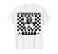My Daughter Kicks Grass Soccer Mom T-Shirt - Fun Novelty Design for Adults
