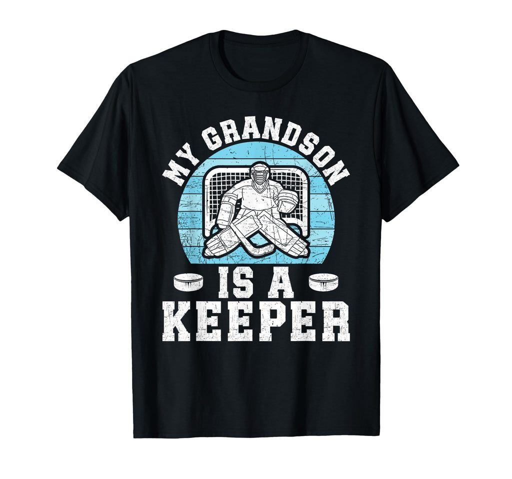 Proud Hockey Keeper Papa Ice Hockey T-Shirt - Streetwear Style for Adults
