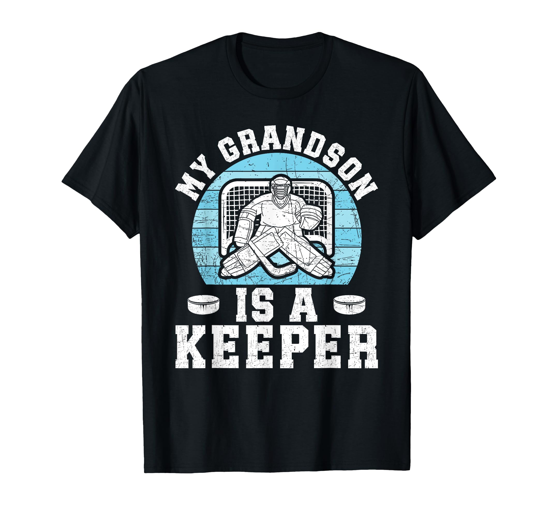 Proud Hockey Keeper Papa Ice Hockey T-Shirt - Streetwear Style for Adults