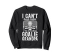 Im Hockey Goalie Grandpa Ice Hockey Sweatshirt - Graphic Print Unisex
