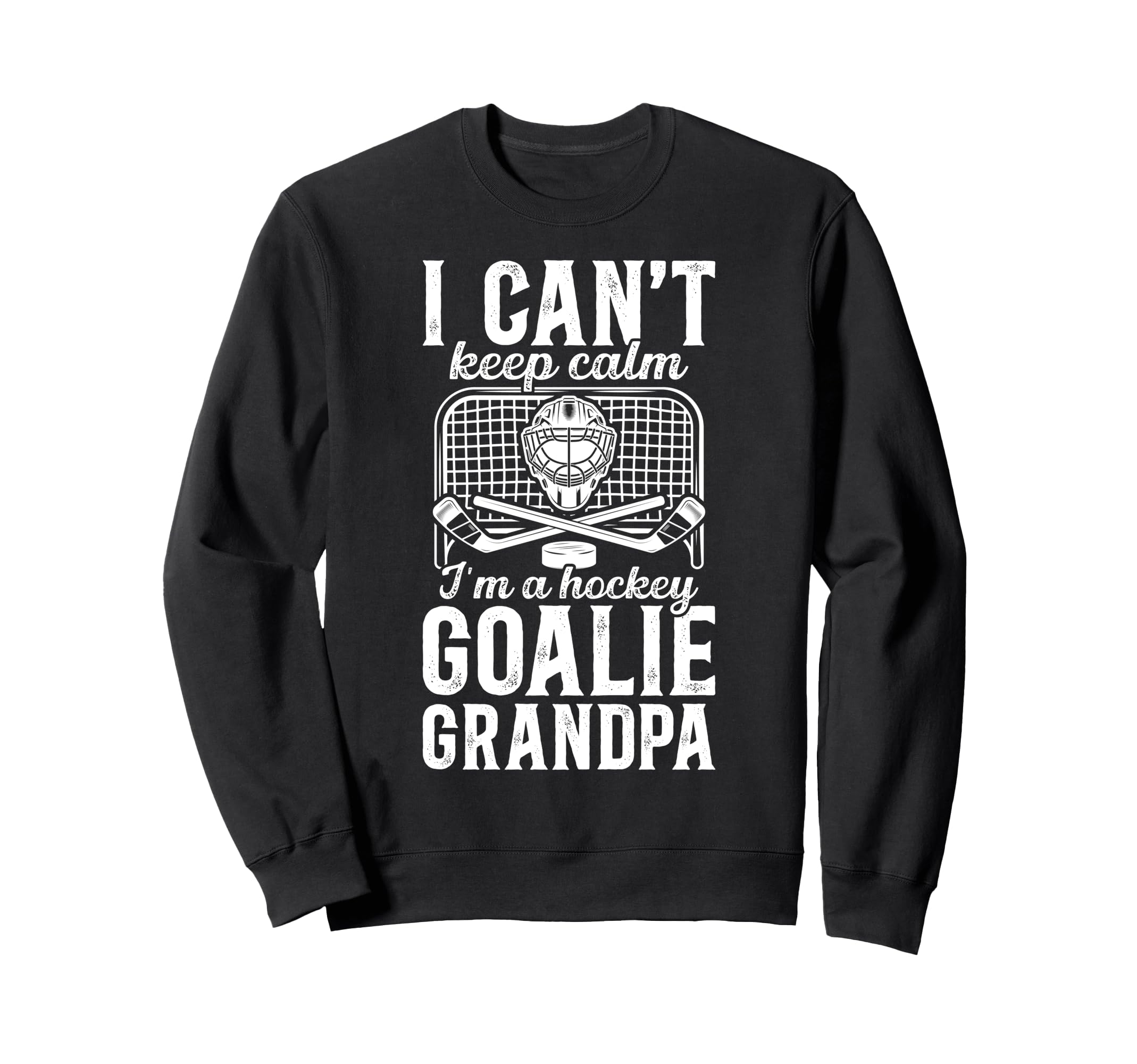 Im Hockey Goalie Grandpa Ice Hockey Sweatshirt - Graphic Print Unisex