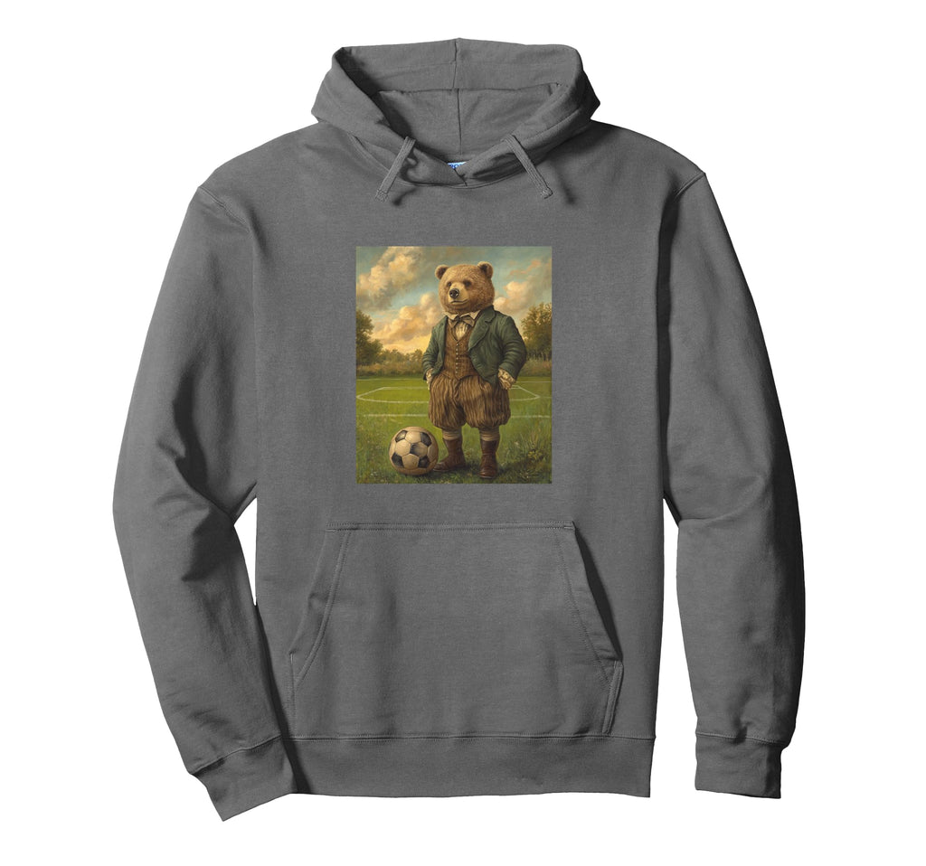 Funny Bear Playing Soccer Weird Bear Hoodie - Custom Art Print Men Women