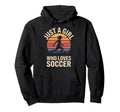 Just Who Loves Soccer Womens Soccer Hoodie - Streetwear Style Unisex