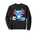 Funny Kawaii Axolotl Soccer Sweatshirt - Trendy Graphic Unisex