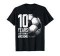 10Th Birthday Soccer Player Football T-Shirt - Minimalist Print Men Women
