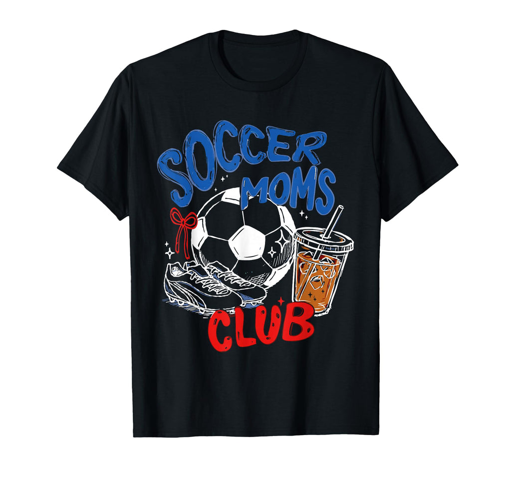 Soccer Moms Club Game Day Mothers T-Shirt - Minimalist Print for Adults