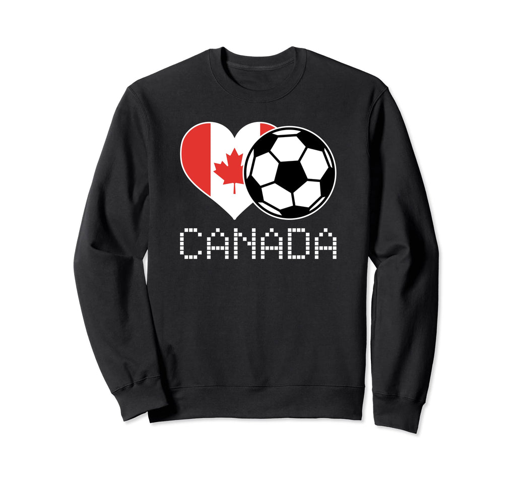 Canada Soccer Canadian Flag Sweatshirt - Fun Novelty Design for Adults