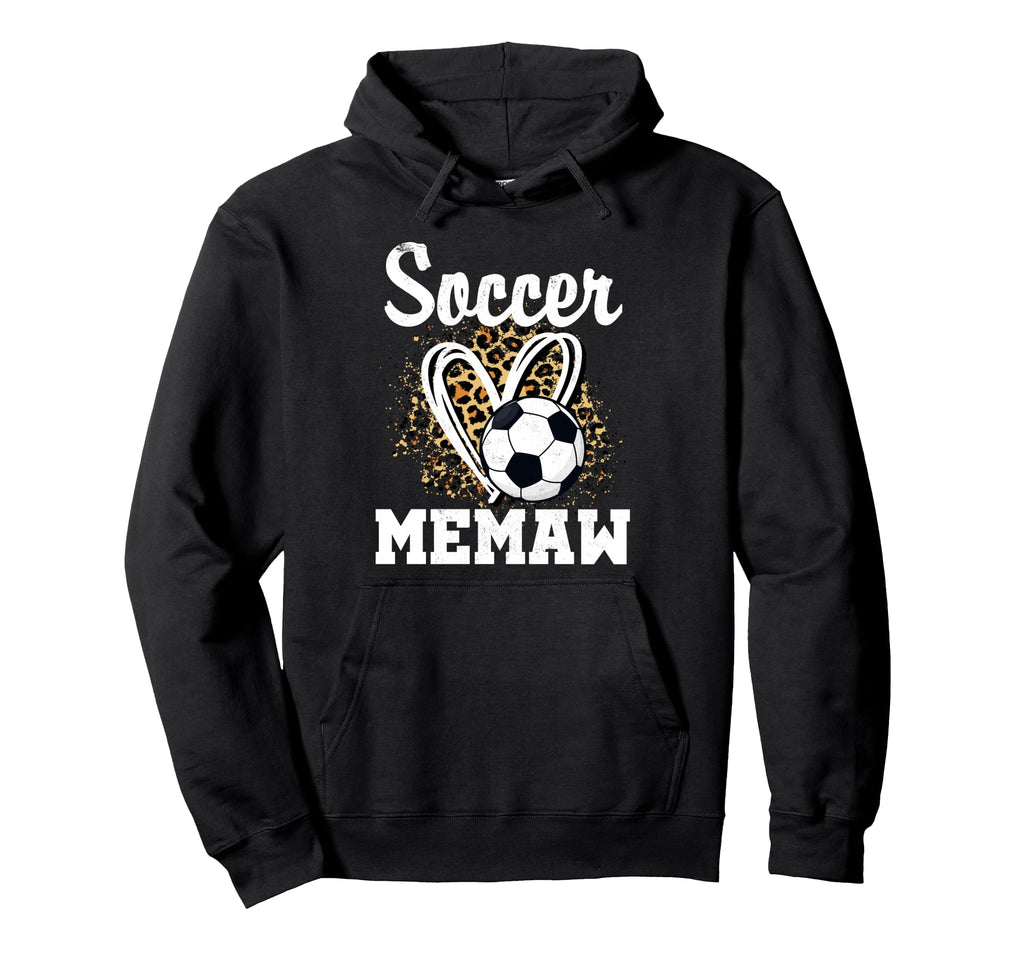Soccer Memaw Leopard Heart Matching Hoodie - Streetwear Style for Adults