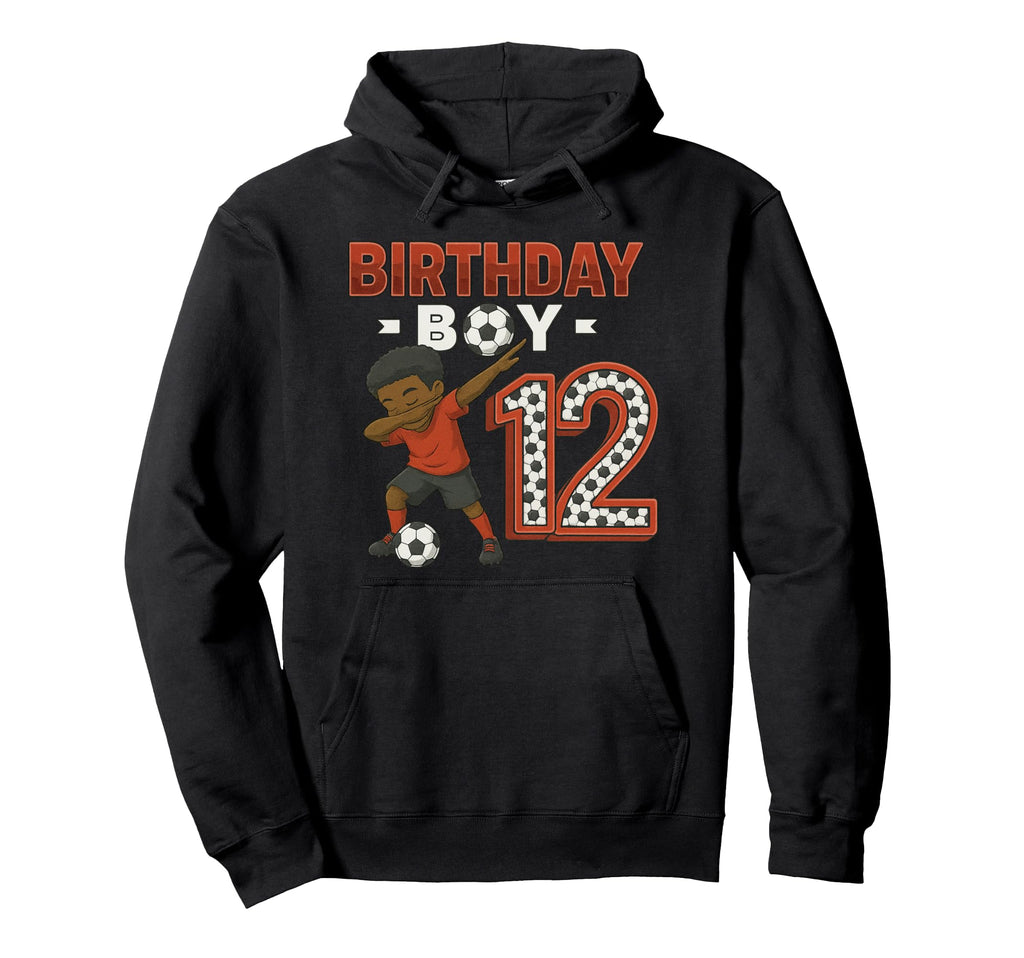 Dabbing 12 Year Old Soccer Player Hoodie - Minimalist Print Men Women
