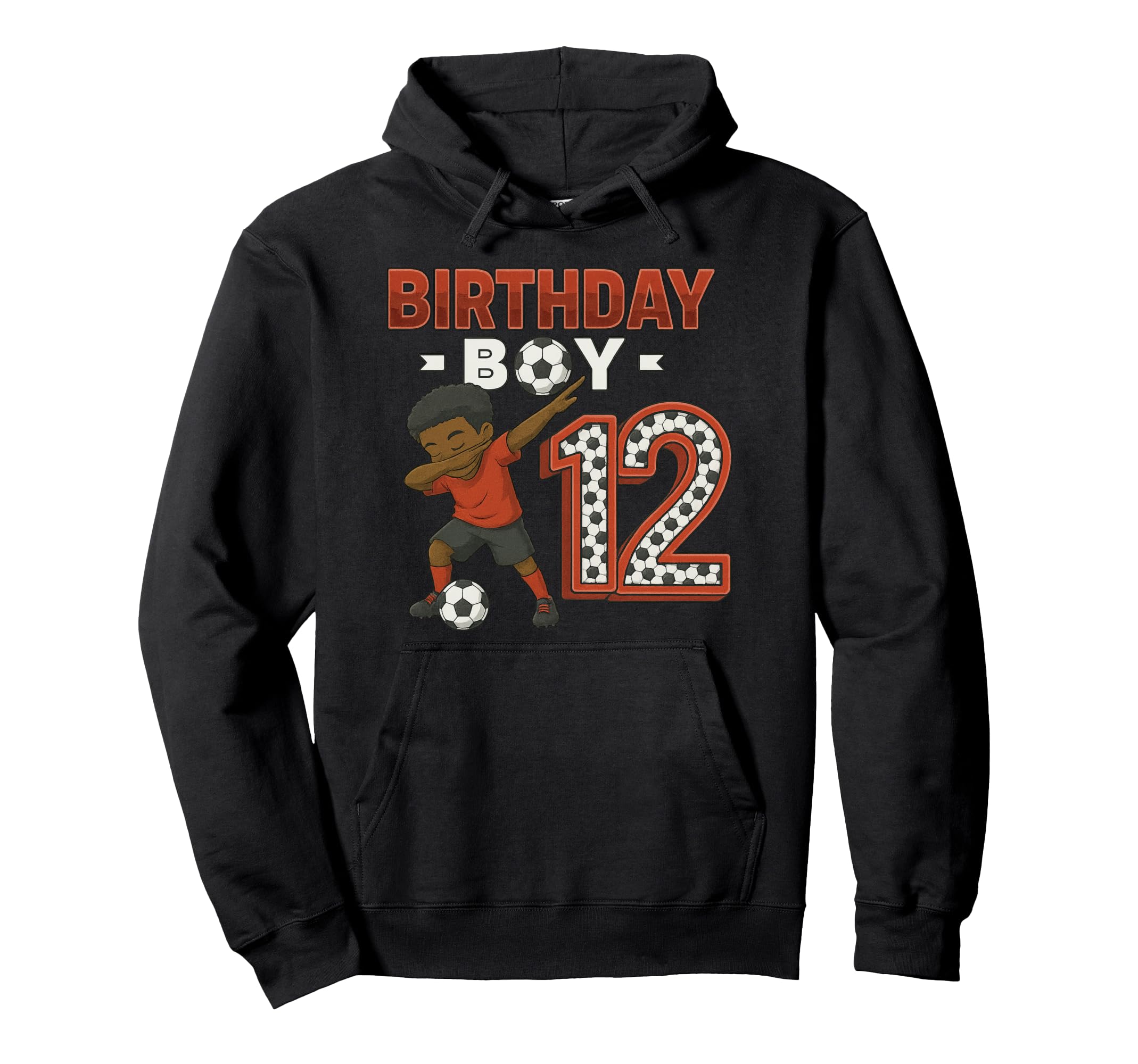 Dabbing 12 Year Old Soccer Player Hoodie - Minimalist Print Men Women
