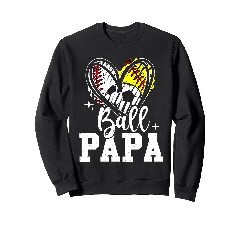 Ball Papa Baseball Softball Soccer Sweatshirt - Unique Graphic Men Women