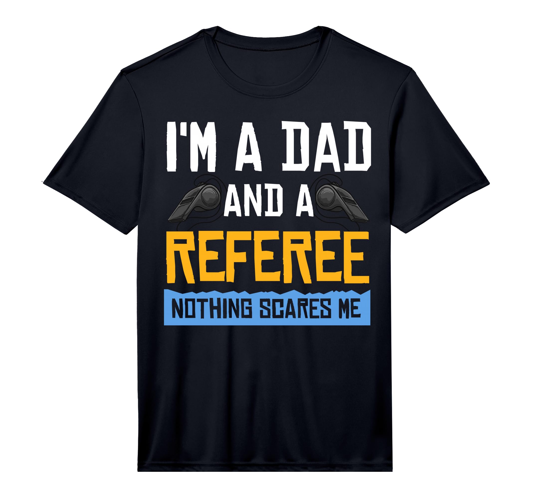 Mens Referee Ref Gift Whistle T-Shirt - Casual Everyday Wear for Adults