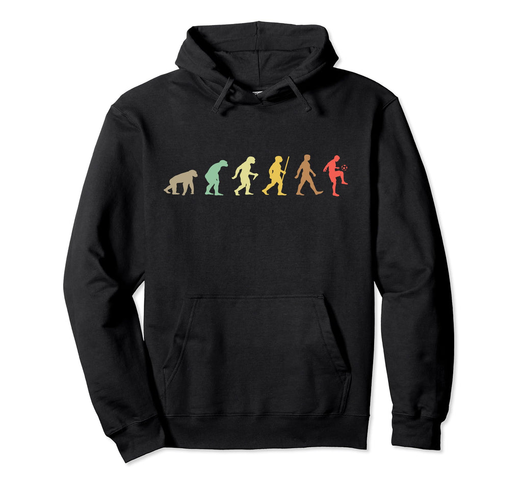 Football Soccer Evolution Hoodie - Minimalist Print for Adults