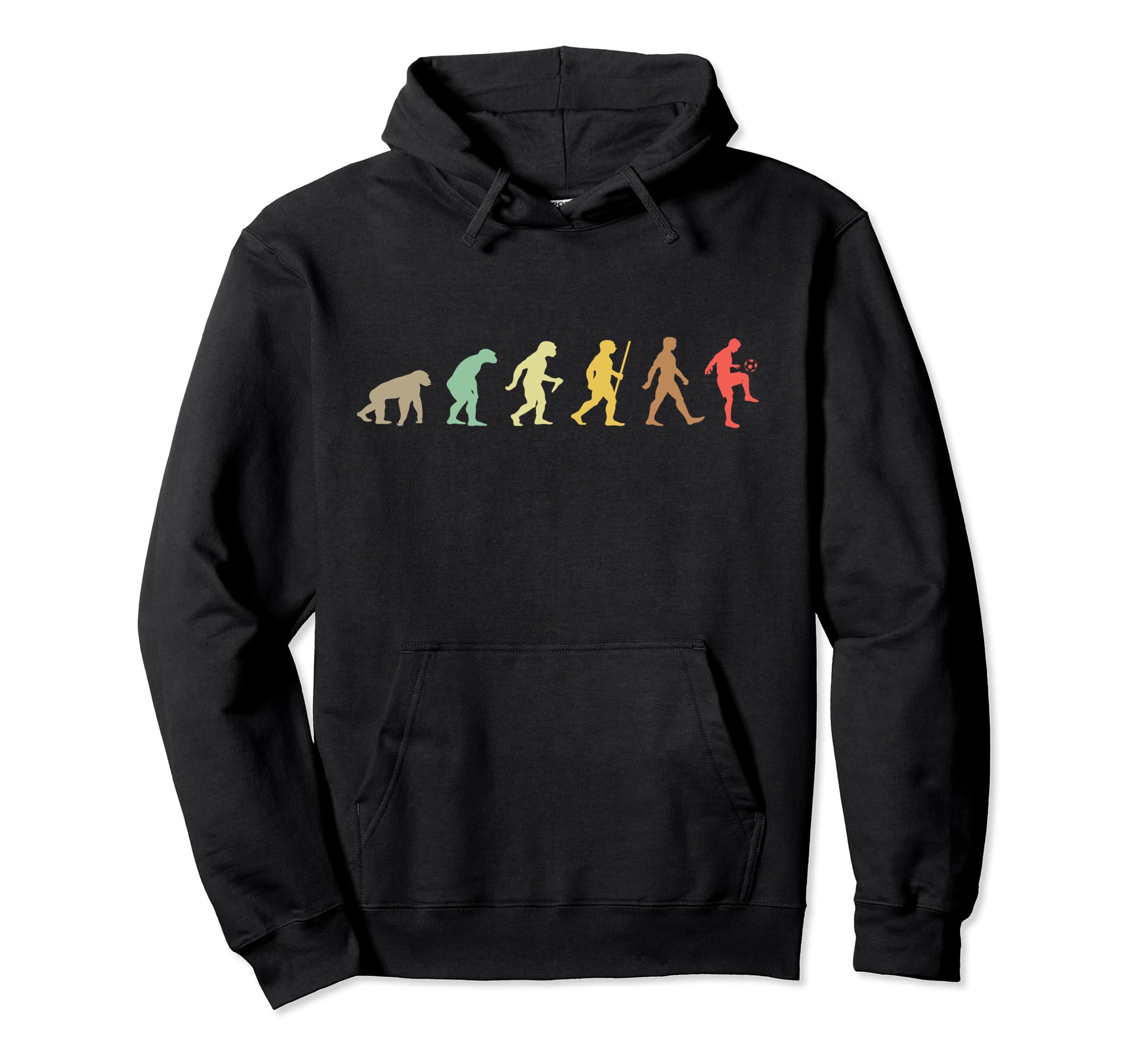 Football Soccer Evolution Hoodie - Minimalist Print for Adults