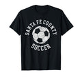 Santa Fe County Soccer Distressed 90S T-Shirt - Trendy Graphic for Adults