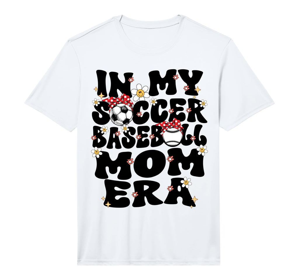 My Soccer Baseball Mom Era Baseball T-Shirt - Trendy Graphic Men Women