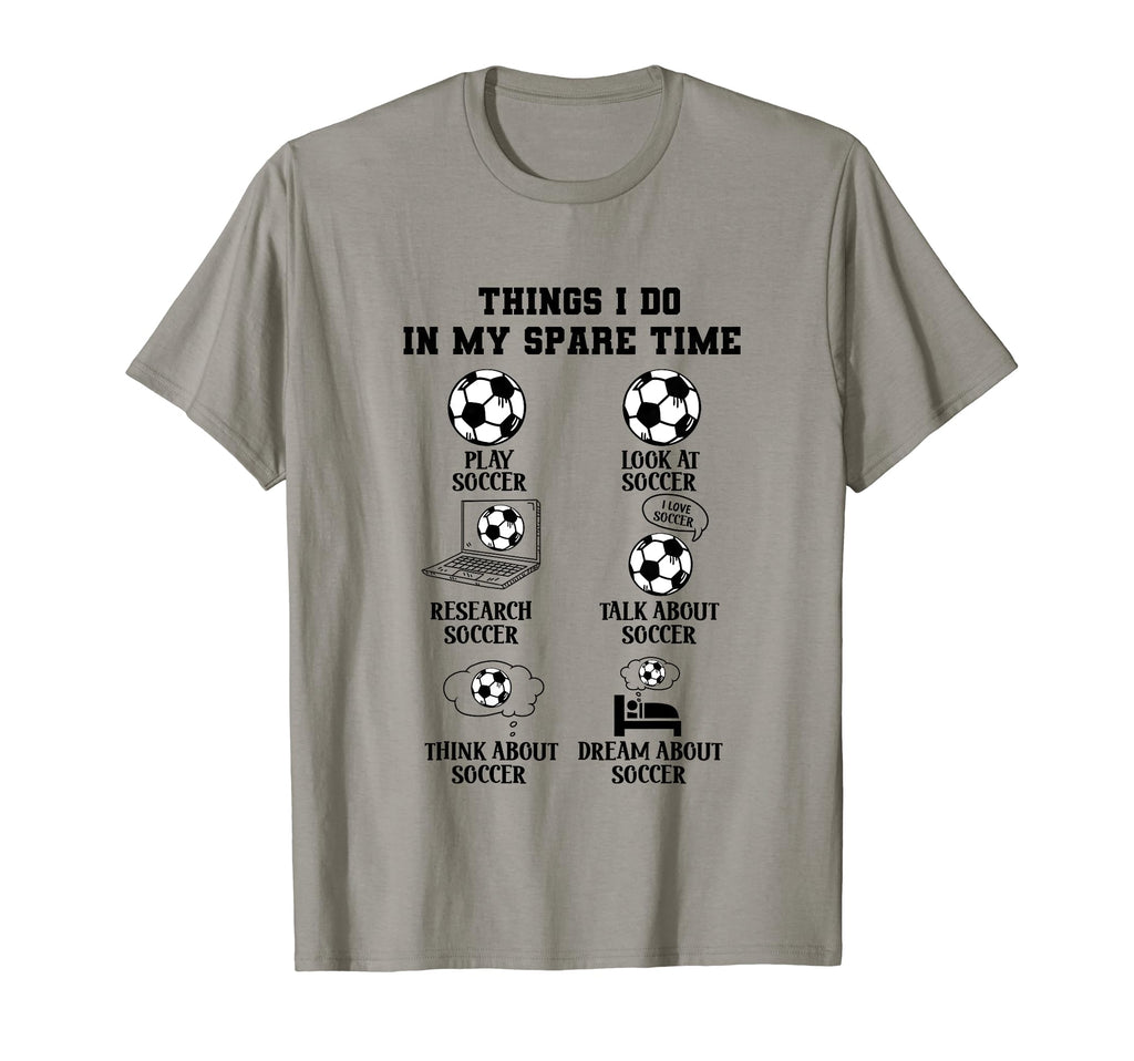 Things I Do My Spare Time Soccer Sports T-Shirt - Graphic Print for Adults