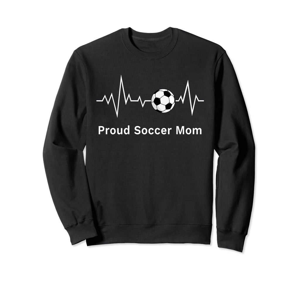Soccer Moms Proud Soccer Mom Heartbeat Sweatshirt - Graphic Print Men Women