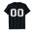 Number 00 Distressed Sports Training T-Shirt - Custom Art Print Unisex