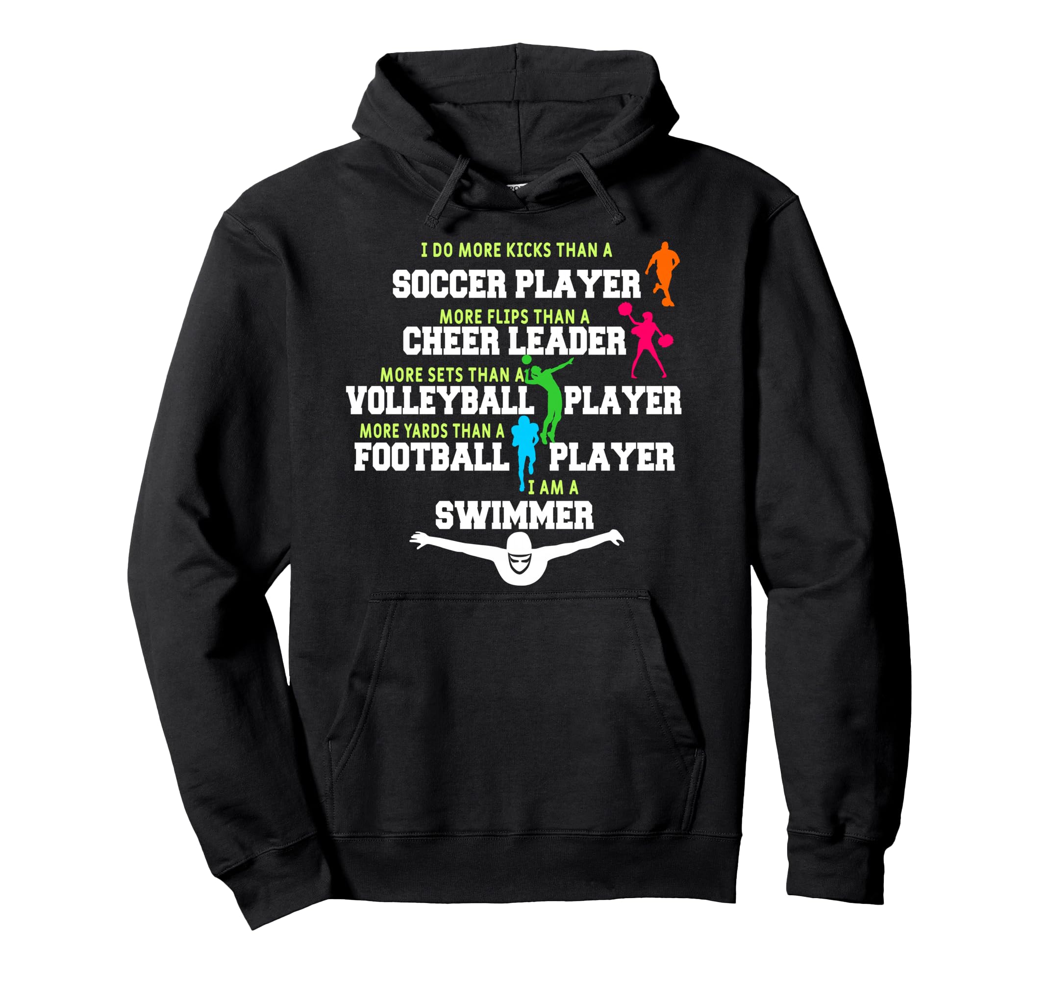 I Do More Kicks Than Soccer Player Funny Hoodie - Graphic Print Men Women