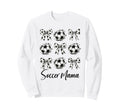Soccer Mama Soccer Coquette Bow Sweatshirt - Novelty Apparel for Adults