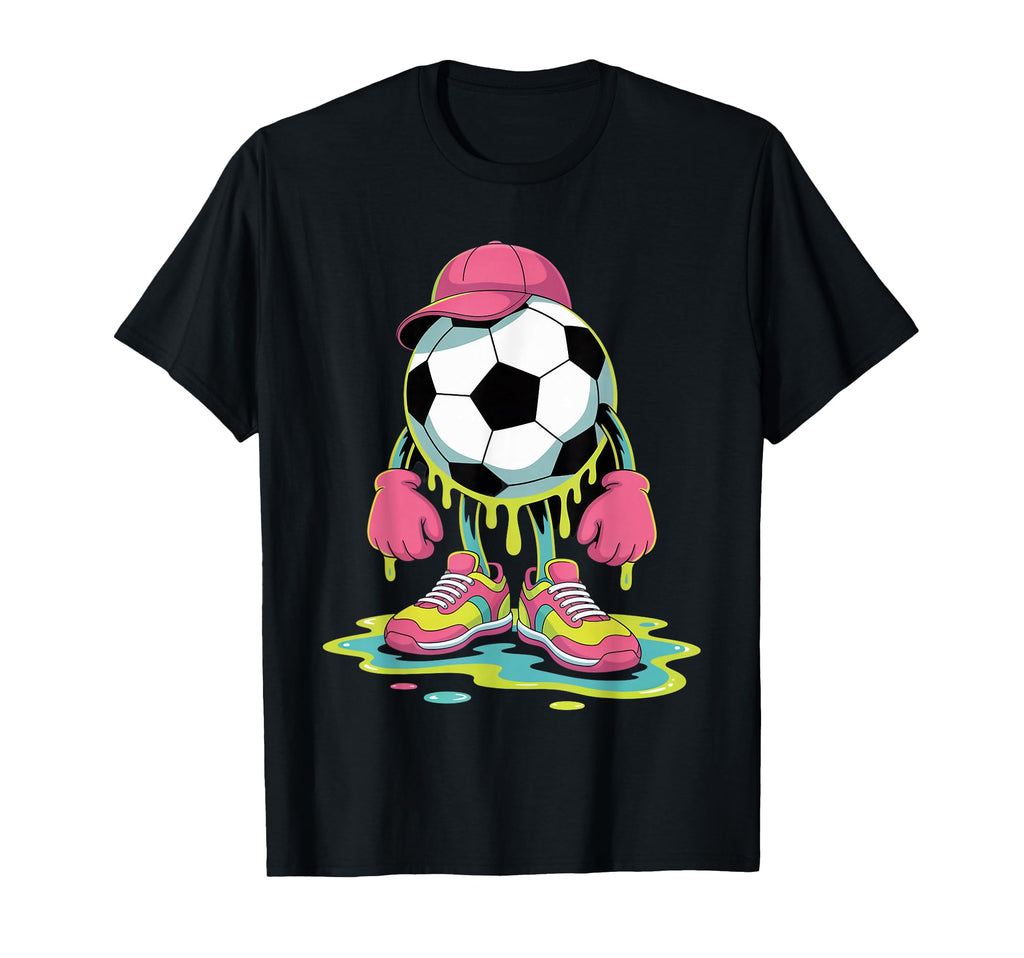 Soccer Ice Cream Drip Game Soccer Drip T-Shirt - Graphic Print Men Women