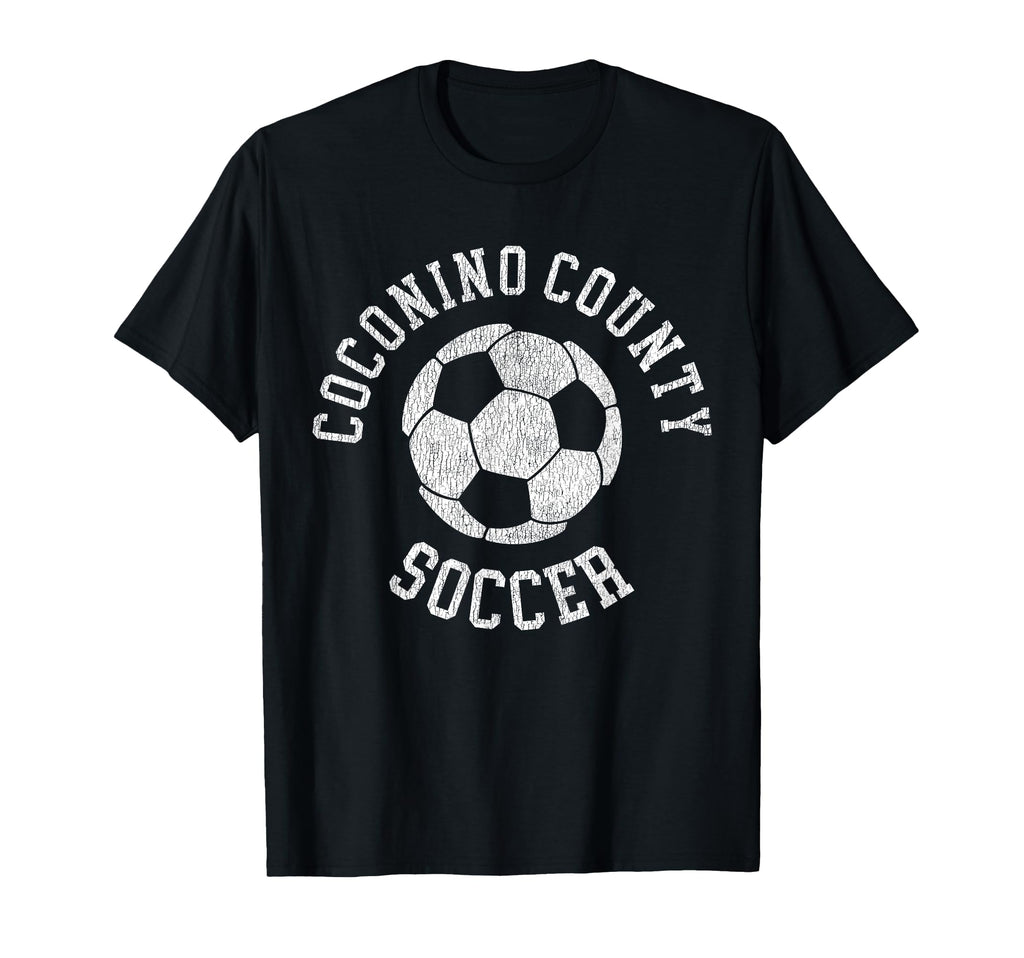 Coconino County Soccer Distressed 90S T-Shirt - Unique Graphic Men Women
