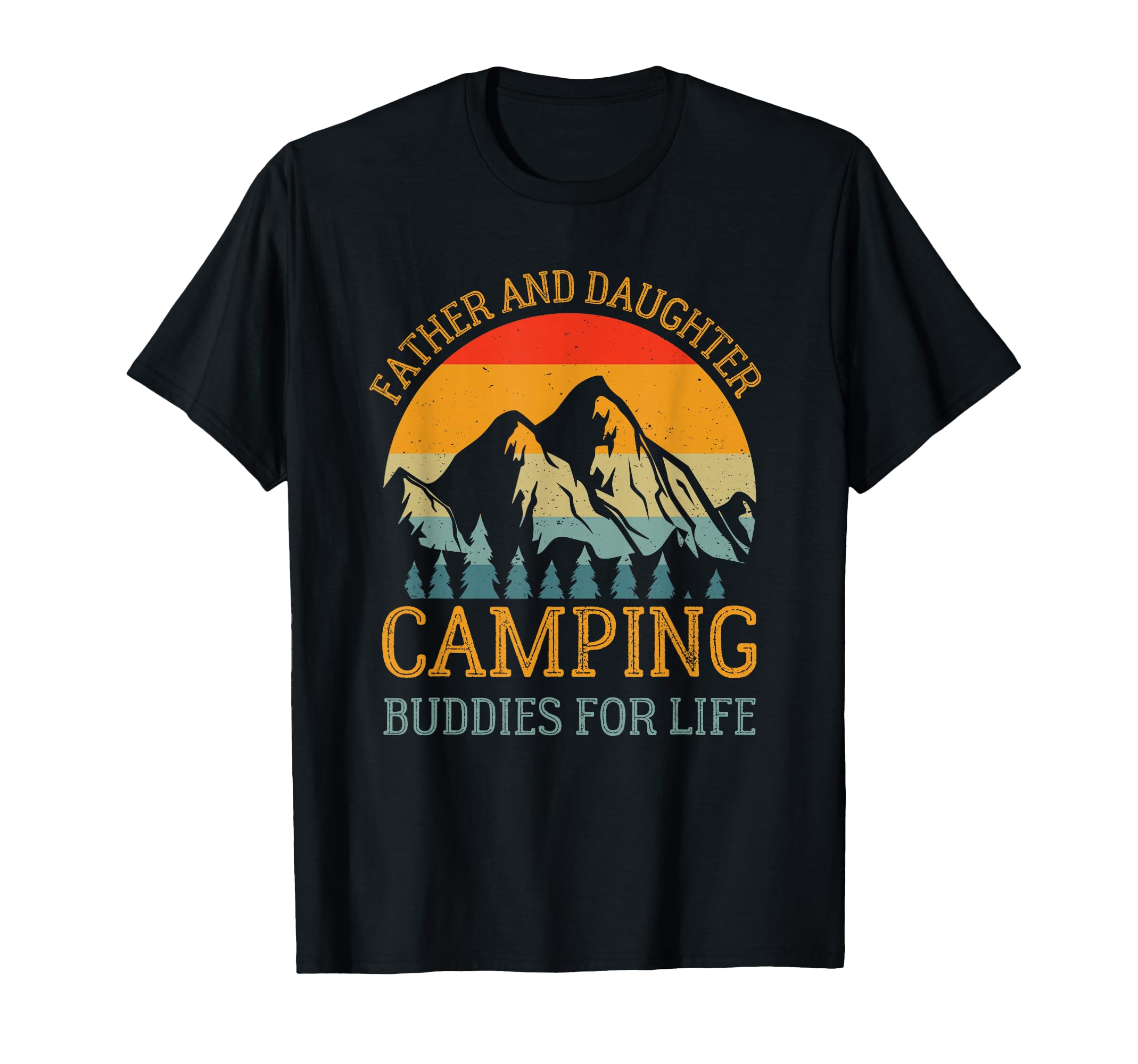 Father And Daughter Camping Buddies T-Shirt - Fun Novelty Design Unisex