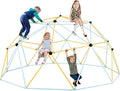 VEVOR Climbing Dome, 12FT Geometric Dome Climber Play Center for Kids 3 to 10 Years Old, Jungle Gym Supports 750LBS and Easy Assembly, with Climbing Grip, Outdoor Backyard Play Equipment for Kids