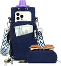 Water Bottle Carrier Bag with Strap, Water Bottle Holder Crossbody Bags for Women Men for Walking, Hiking,Cycling