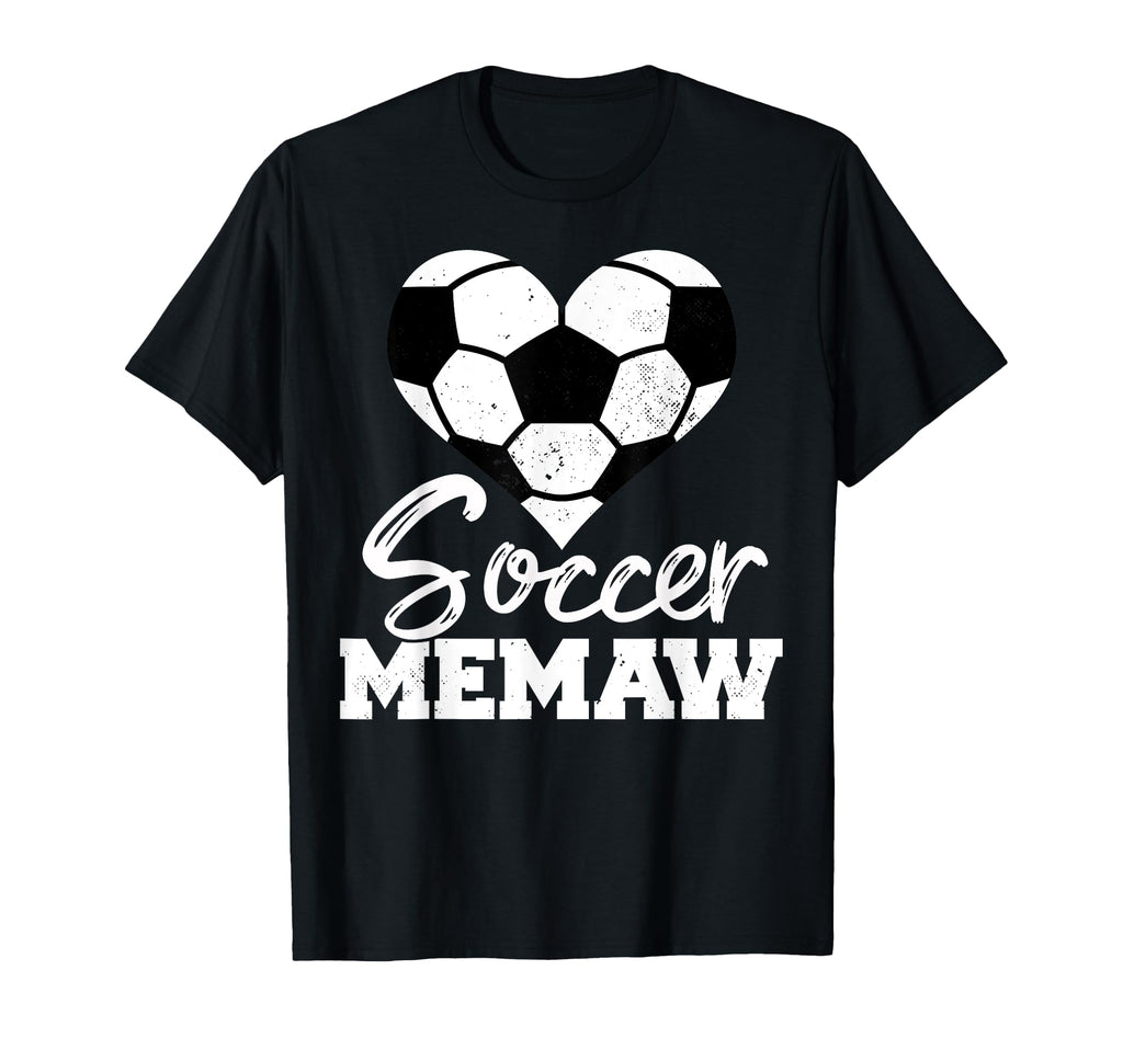Soccer Memaw Heart Funny Heartfelt Love T-Shirt - Unique Graphic Men Women