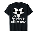 Soccer Memaw Heart Funny Heartfelt Love T-Shirt - Unique Graphic Men Women