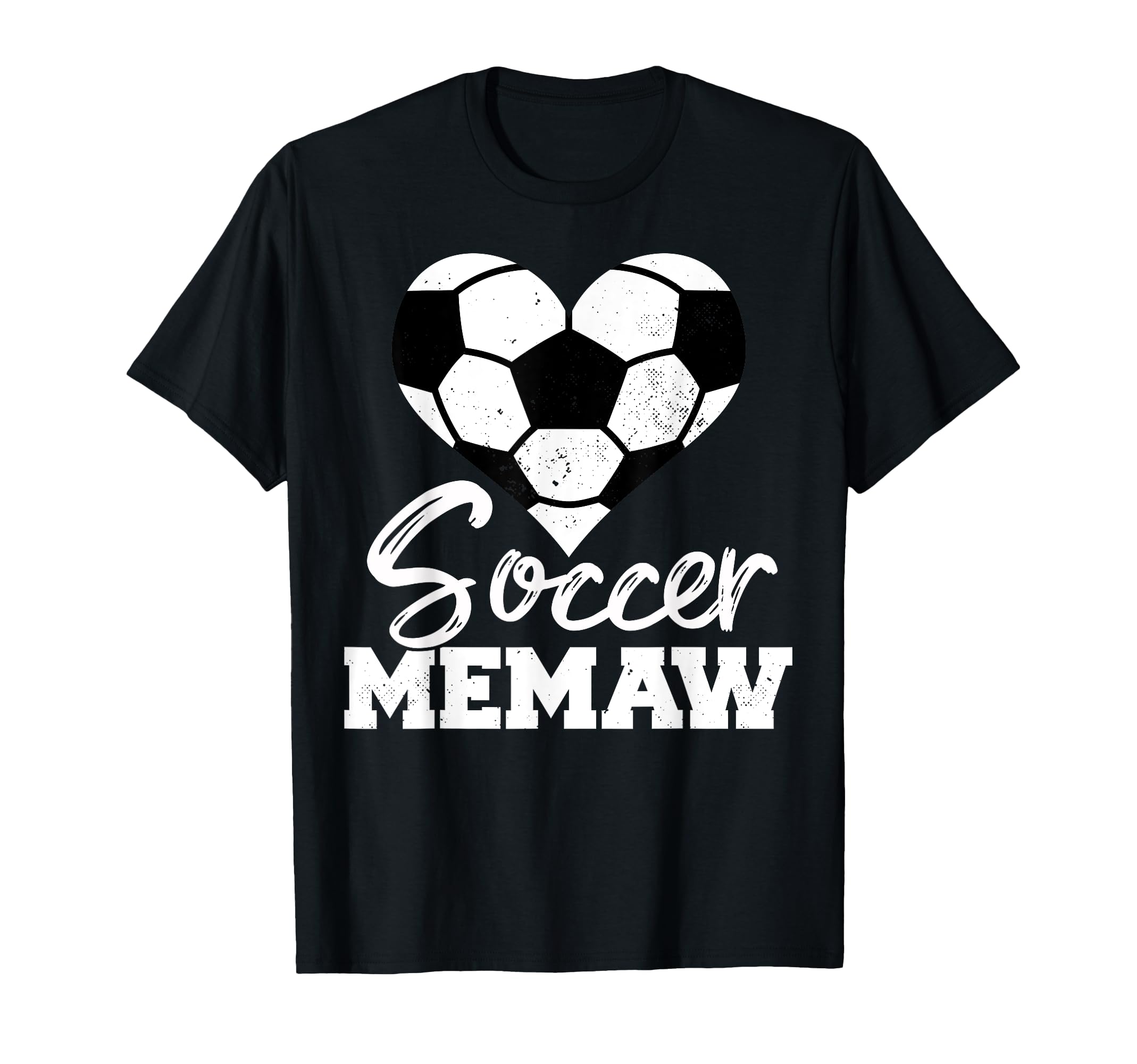 Soccer Memaw Heart Funny Heartfelt Love T-Shirt - Unique Graphic Men Women