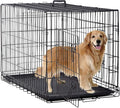 BestPet | Dog Crate | 48" | Black | Foldable Metal Kennel with Double Doors, Secure Slide-Bolt Latches, Leakproof Tray | Portable Dog Cage for Large Breeds | for Travel, Indoor & Outdoor Use
