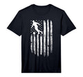 American Flag Soccer Soccer Performance T-Shirt - Graphic Print for Adults