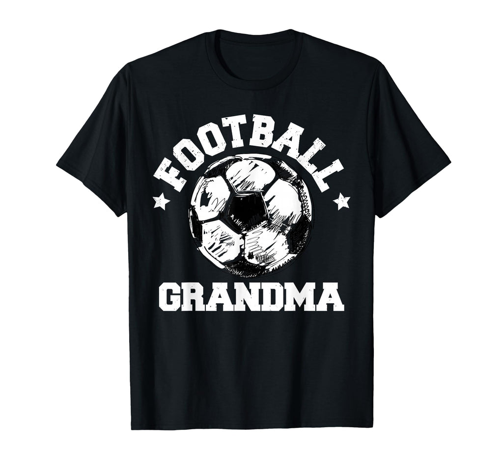 Football Grandma Sketch Soccer T-Shirt - Fun Novelty Design for Adults