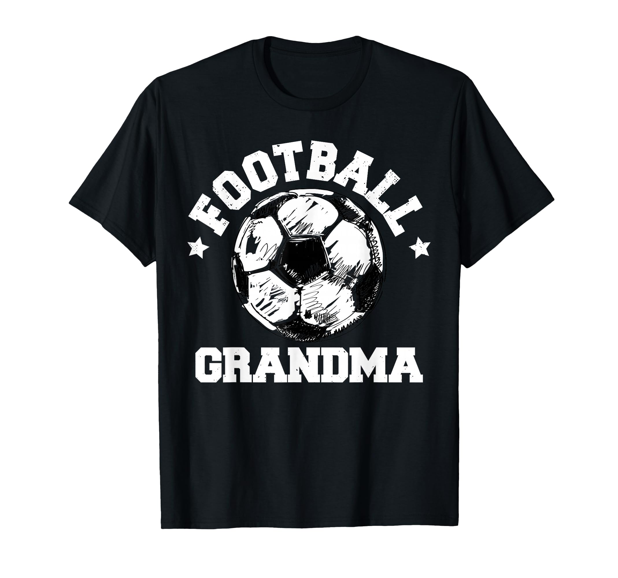Football Grandma Sketch Soccer T-Shirt - Fun Novelty Design for Adults