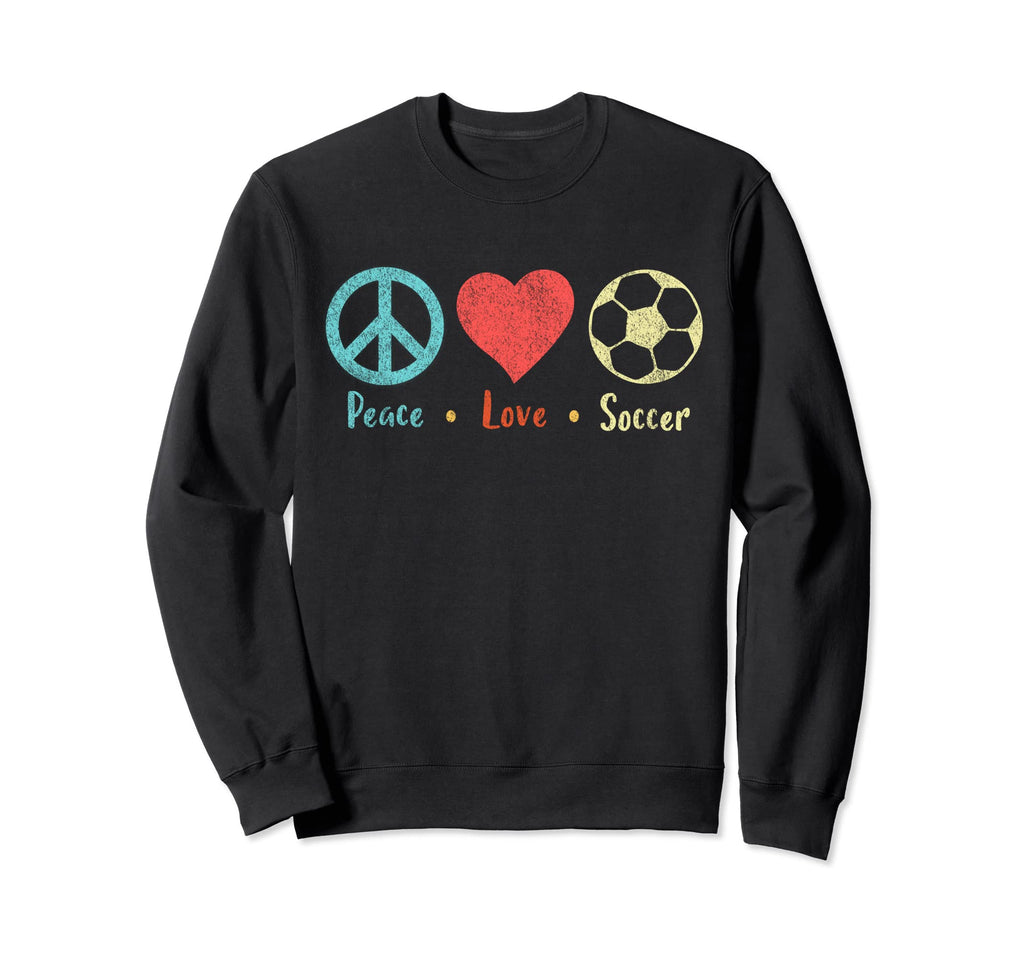 Peace Loe Soccer Soccer Player Sweatshirt - Unique Graphic Men Women
