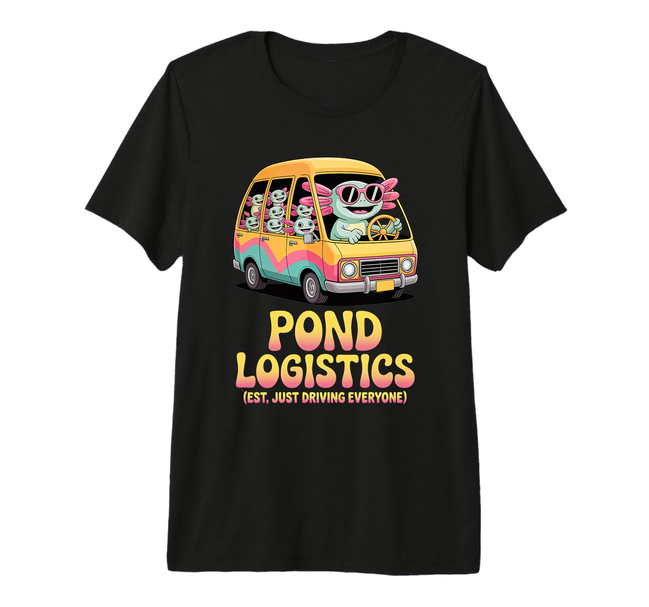 Pond Logistics Axolotl Soccer Carpool T-Shirt - Minimalist Print Unisex