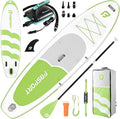 FBSPORT 11FT Premium Inflatable Stand Up Paddle Board with Electric Pump, Yoga Board with SUP Accessories & Carry Bag | Wide Stance, Surf Control, Non-Slip Deck, Leash and Paddle for Youth & Adult