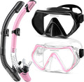 Snorkeling Gear, Dry Snorkel Set180° Panoramic Wide View,Anti-Fog Scuba Diving Mask, Professional Snorkeling Gear for Free Breathing, Swimming, Diving