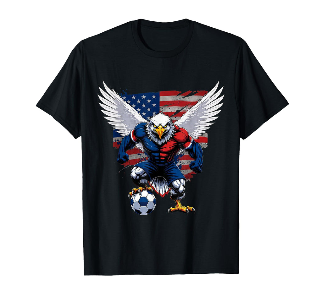 American Soccer Eagle Animal Art Fan T-Shirt - Novelty Apparel Men Women
